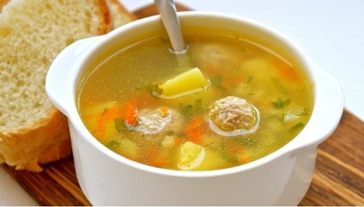 Быстрый куриный суп с овощами 