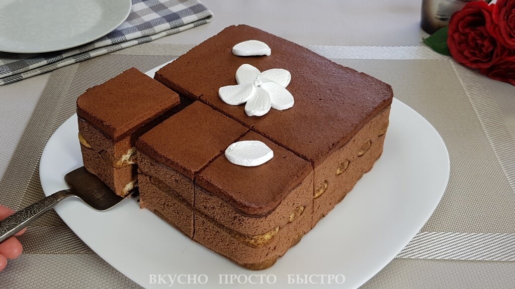 Торт из маршмеллоу без выпечки