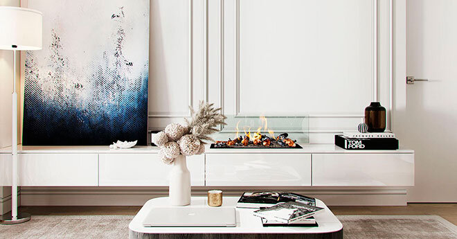 На фото: Электрический камин в квартире 