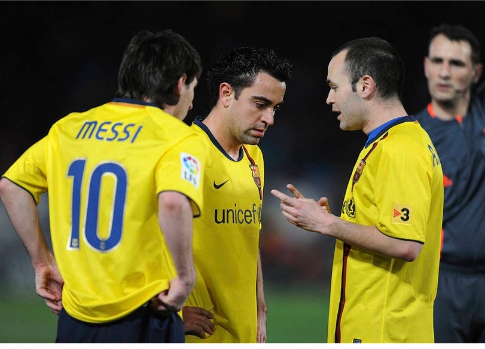 Месси, Хави, Иньеста. 