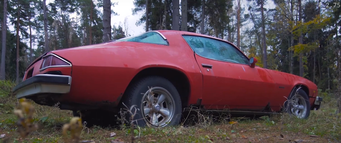 Chevrolet Camaro 1975 - просто стоит в лесу