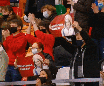 Елизавета Туктамышева в ПП на этапе Гран-при (источник - 1tv.ru/sport)