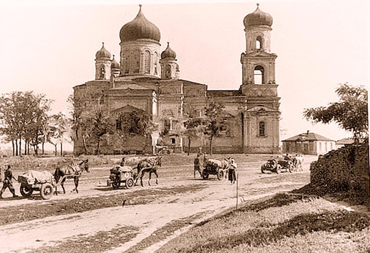 Солдаты вермахта 12 июля 1942 года входят в станицу Гундоровскую. 