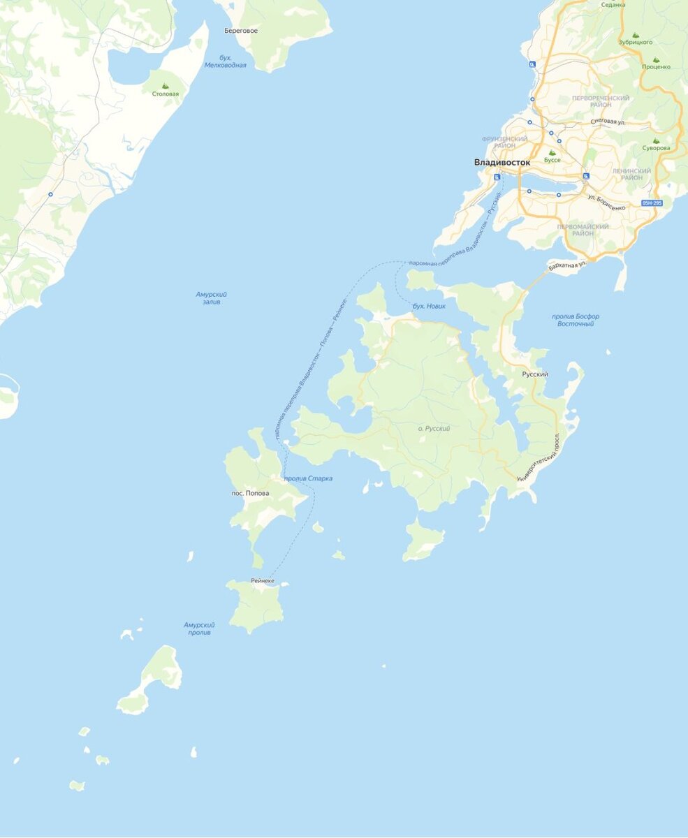 Гряда островов Владивостока.