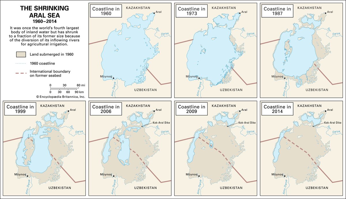 исчезновение аральского моря