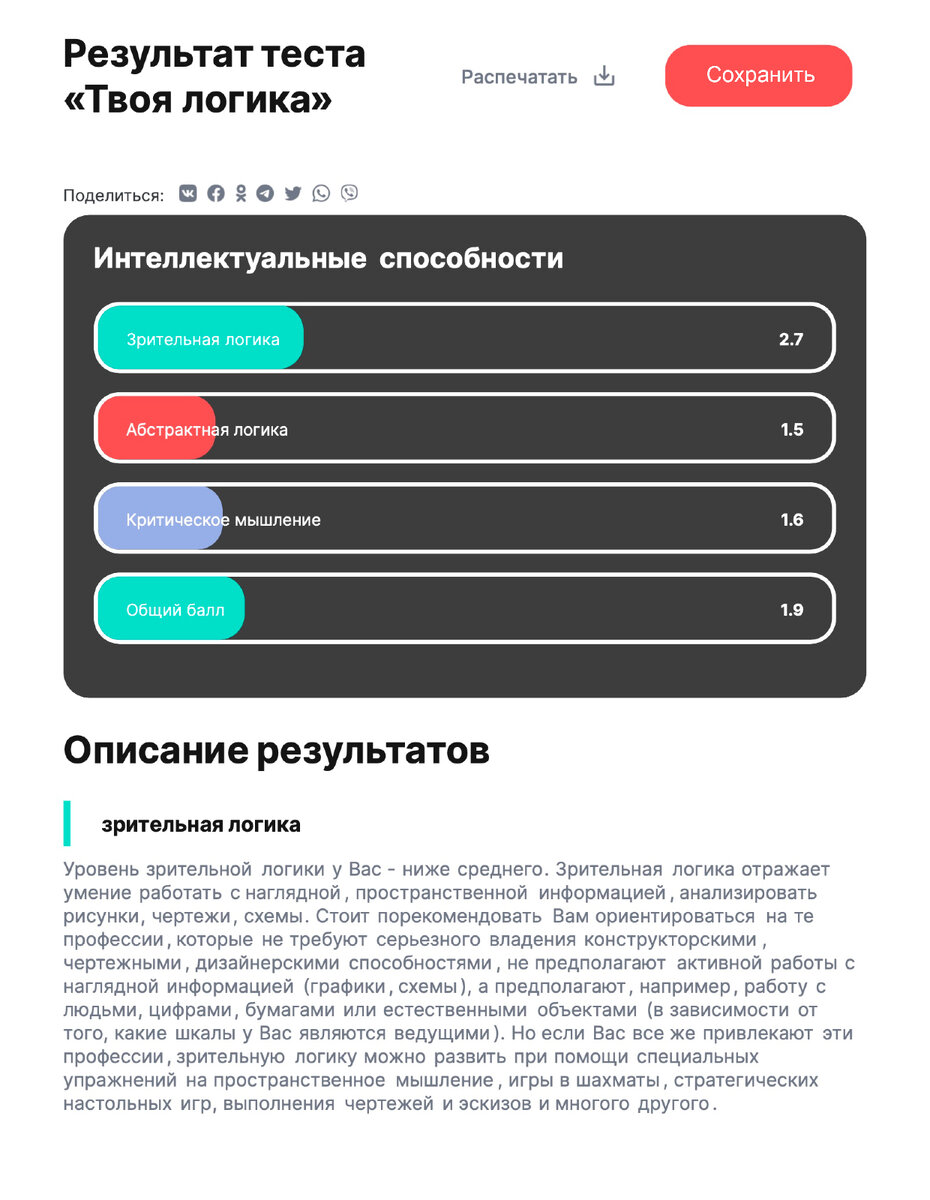 Тест на вявление логических способностей