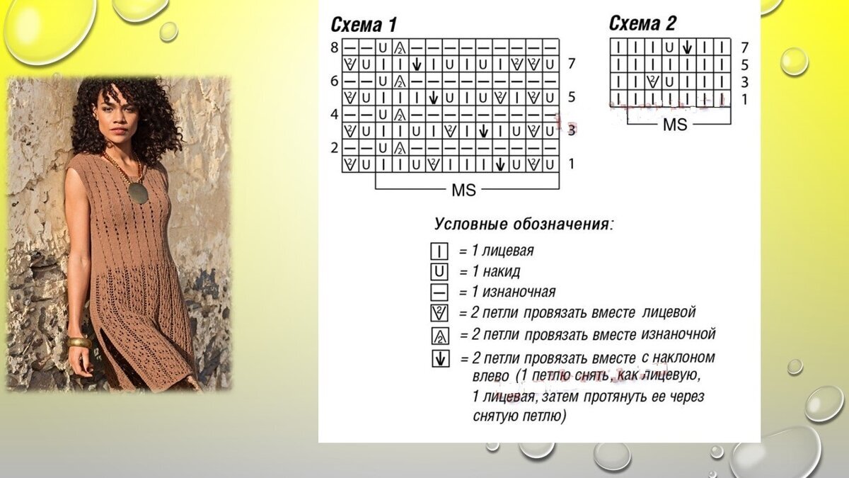 Красивые туники спицами со схемами простые и красивые