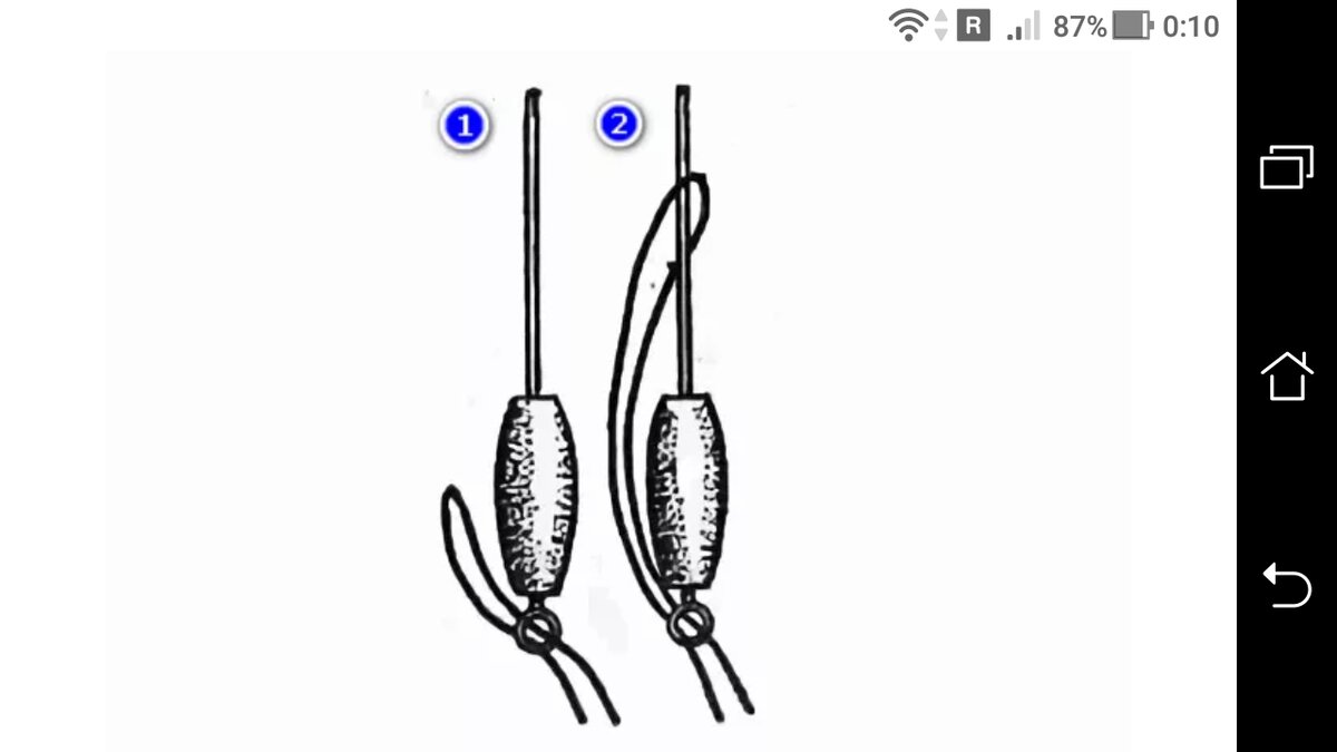 фото Как закрепить поплавок за ушко к основной леске