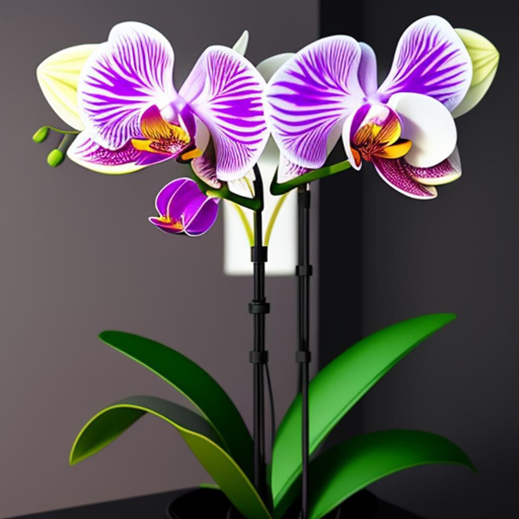 Фантазия нейросети на тему орхидей