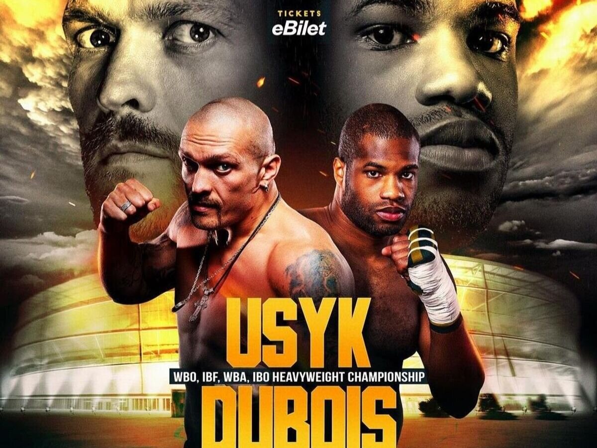   Постер боя Александра Усика и Даниэля Дюбуа© Соцсети украинца