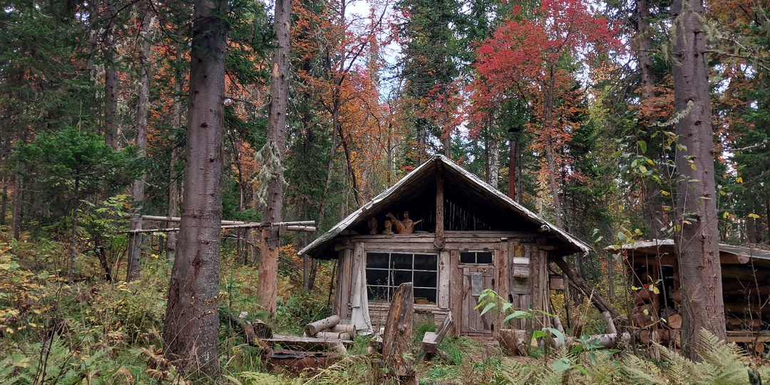 ИЗБА 1977 года, в осенней тайге.