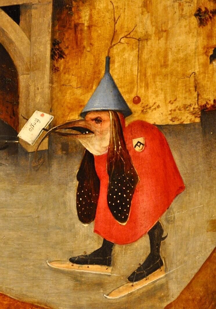 Автор: Иероним Босх - Web Gallery of Art:   Image  Info about artwork, Общественное достояние, https://commons.wikimedia.org/w/index.php?curid=7217409 Фрагмент левой створки триптиха. 1500 г. 