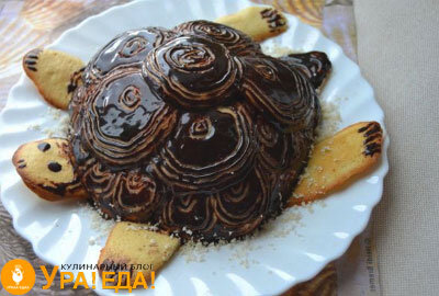 Быстрый торт «Черепаха» со сметанным кремом