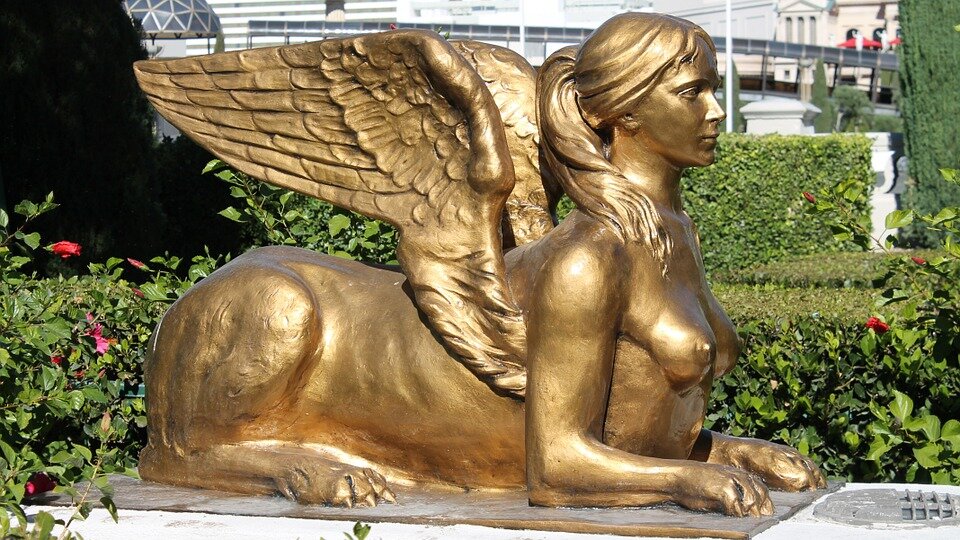 https://pixabay.com/photos/statue-female-stone-sphinx-100250/