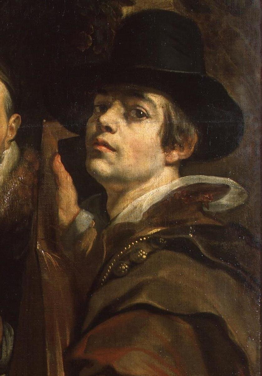 "Автопортрет с родителями,братьями и сестрами", фрагмент