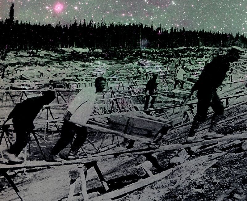 Строительство Беломорско-Балтийского канала. Фотография из открытых источников.