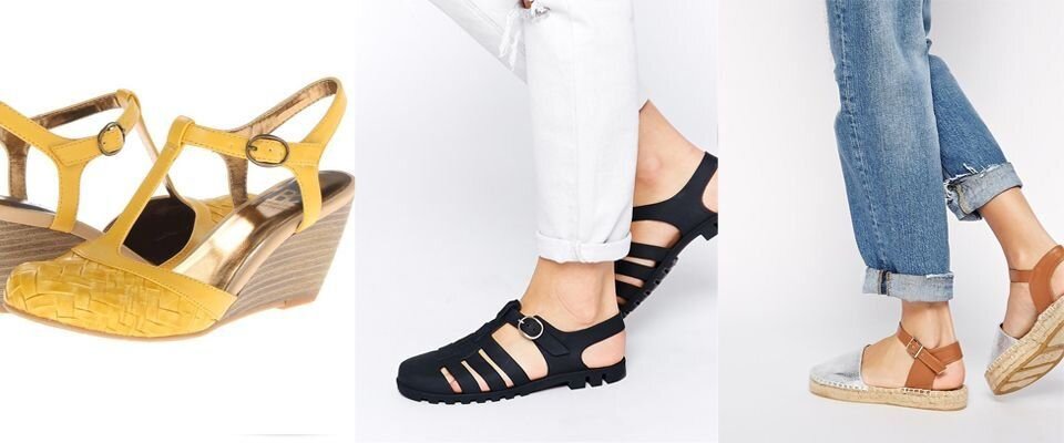 Пример допустимой женской летней обуви для интервью