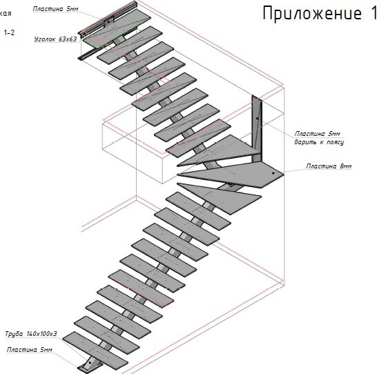 Портфолио: парящая лестница с тросовым ограждением