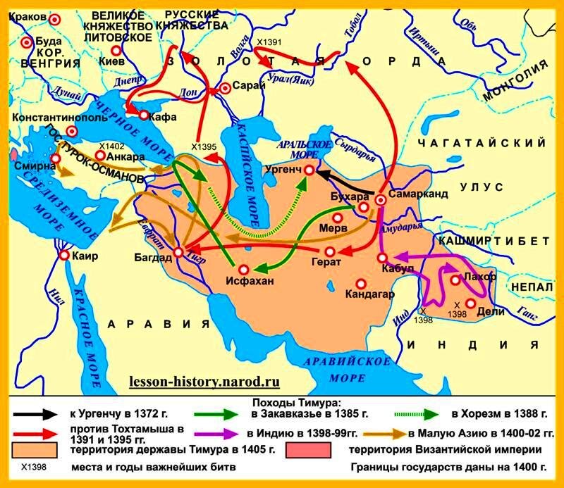 Поход орды. Поход Тимура (Тамерлана на Русь) 1395. Походы Амира Темура на карте. Нашествие Тимура Тамерлана на Русь карта 1395. Поход Тамерлана на Русь карта.