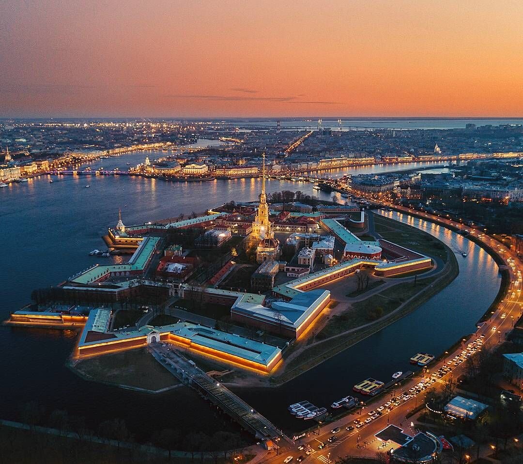 петропавловская крепость с высоты птичьего полета