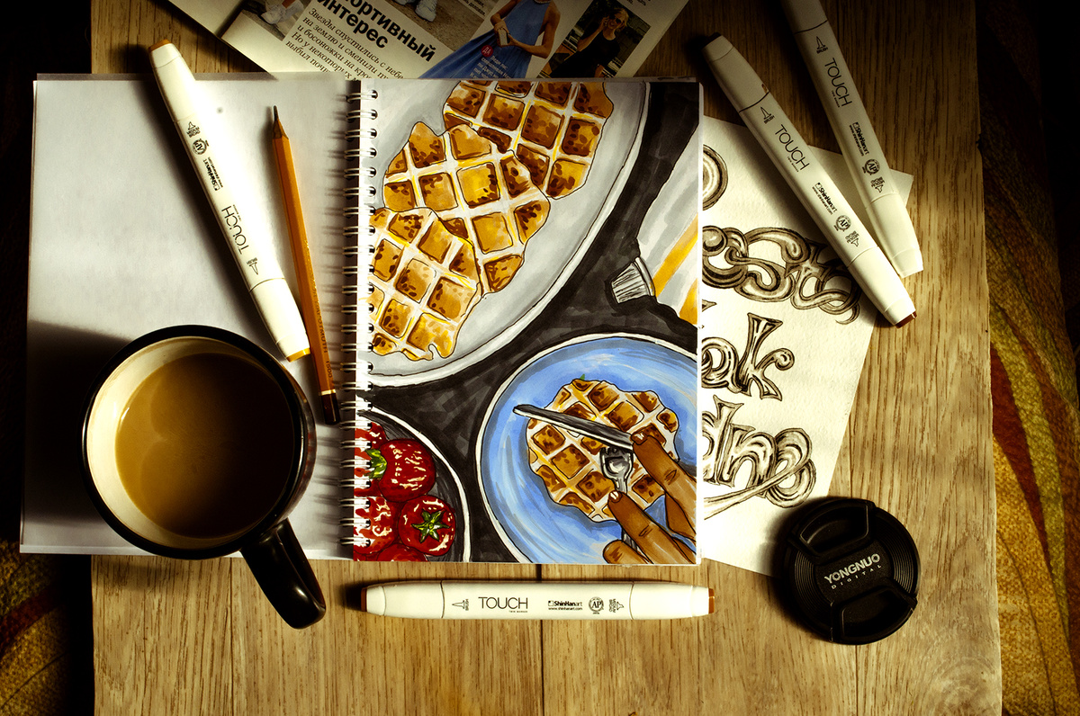 Фото из личного архива. food ART маркерами. 