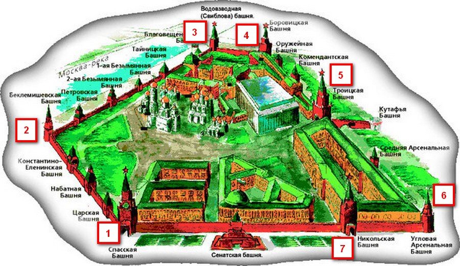 Карта кремля исторический музей