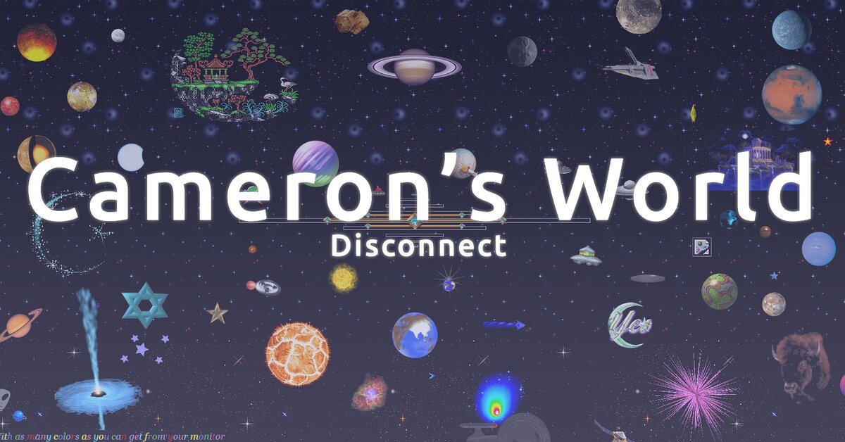 Снимок экрана на сайте cameronsworld.net