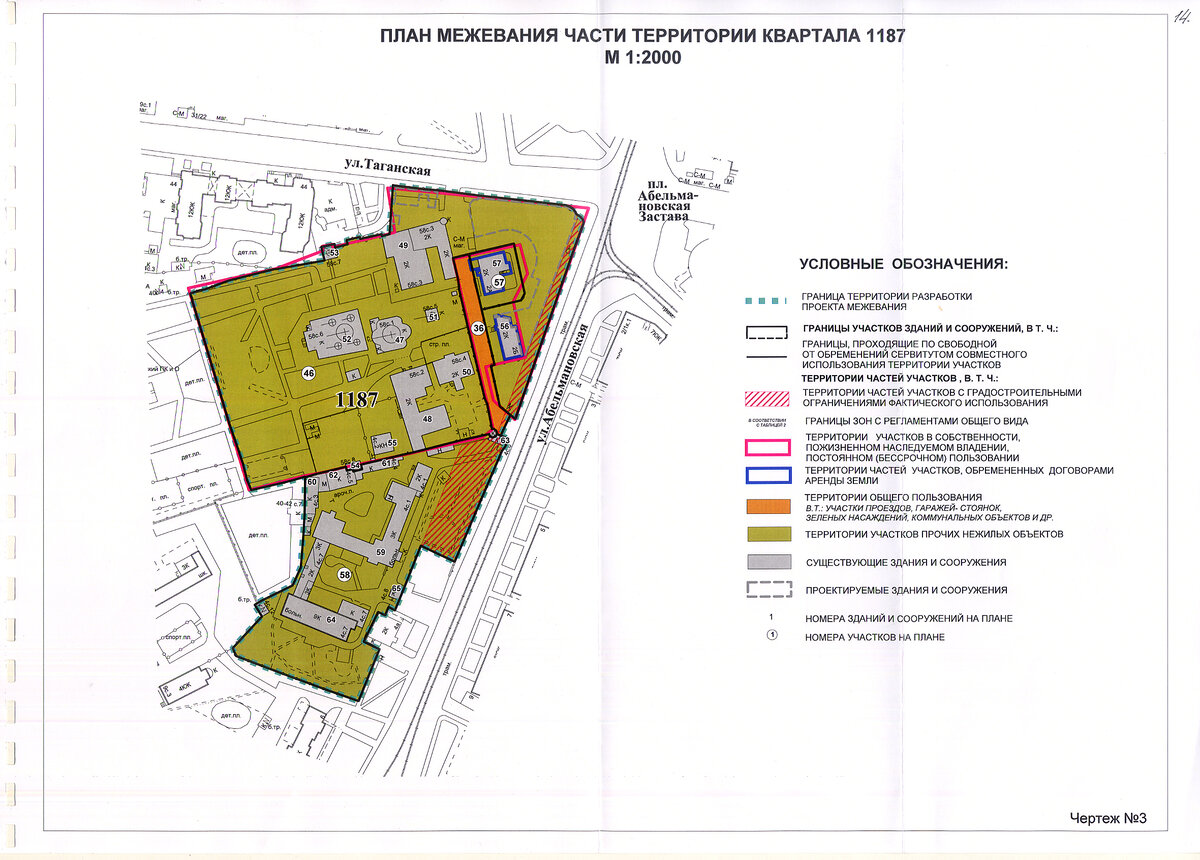 Форма карта плана территории