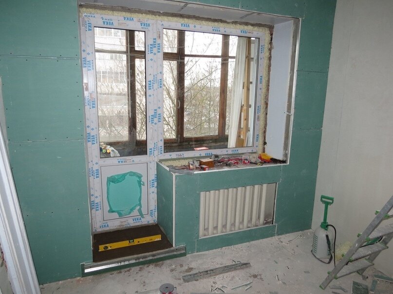 Закрытие радиаторов коробом из гипсокартона