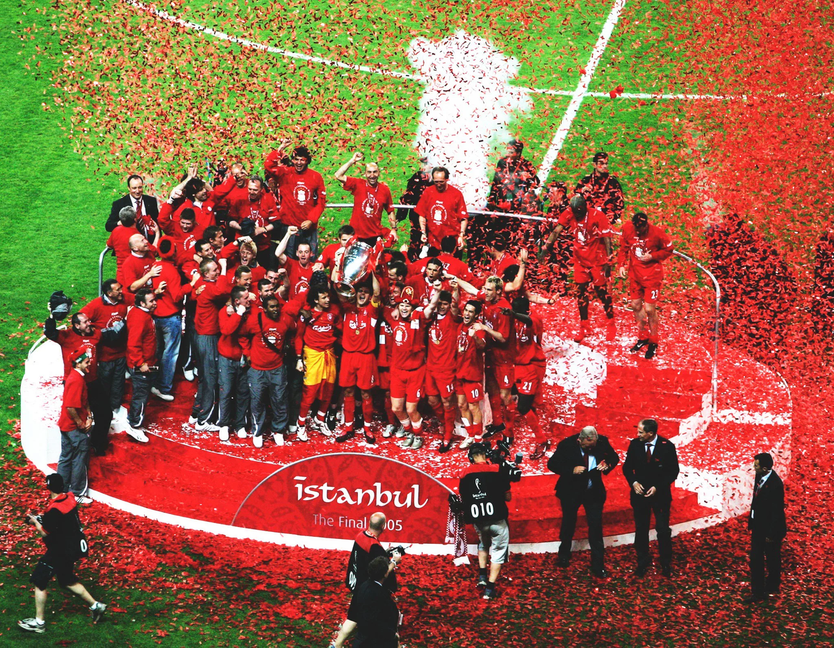 "Ливерпуль" с кубком Чемпионов.