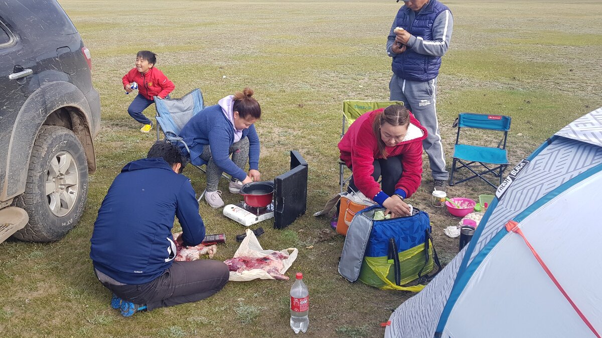 Процесс разделки сурка