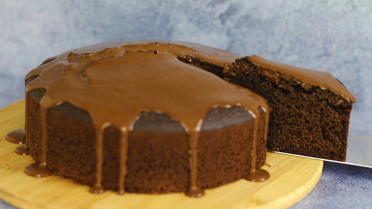 Шоколадный пирог с глазурью - рецепты с фото