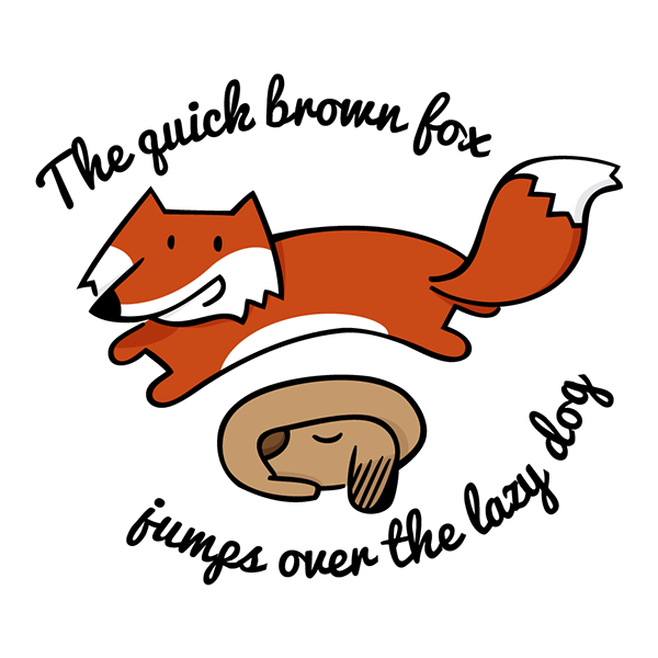 A pangram, pic taken from https://www.behance.net/