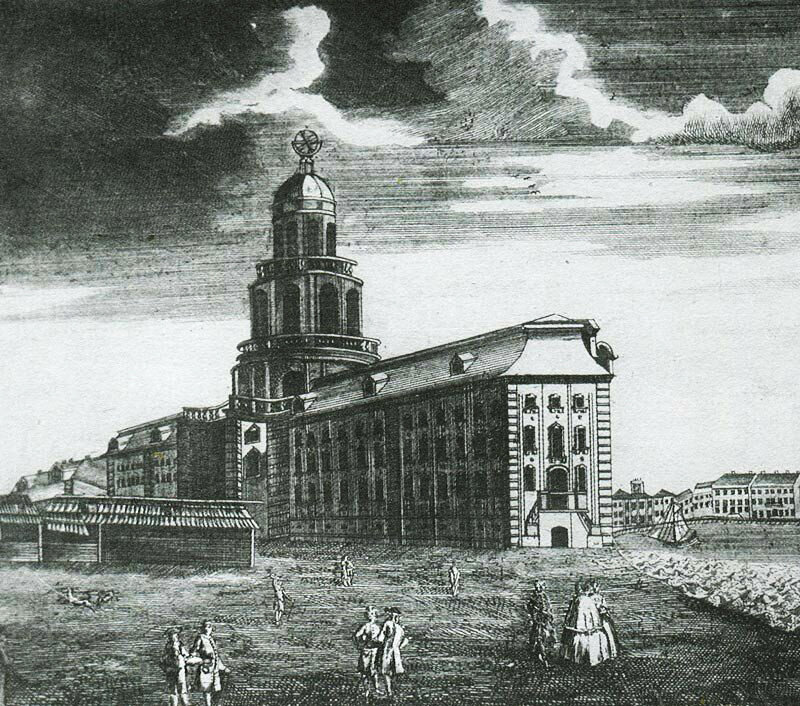 Кунсткамера. Гравюра XVIII века. 