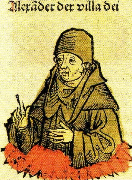 Александр из Вильдье. Иллюстрация XV века