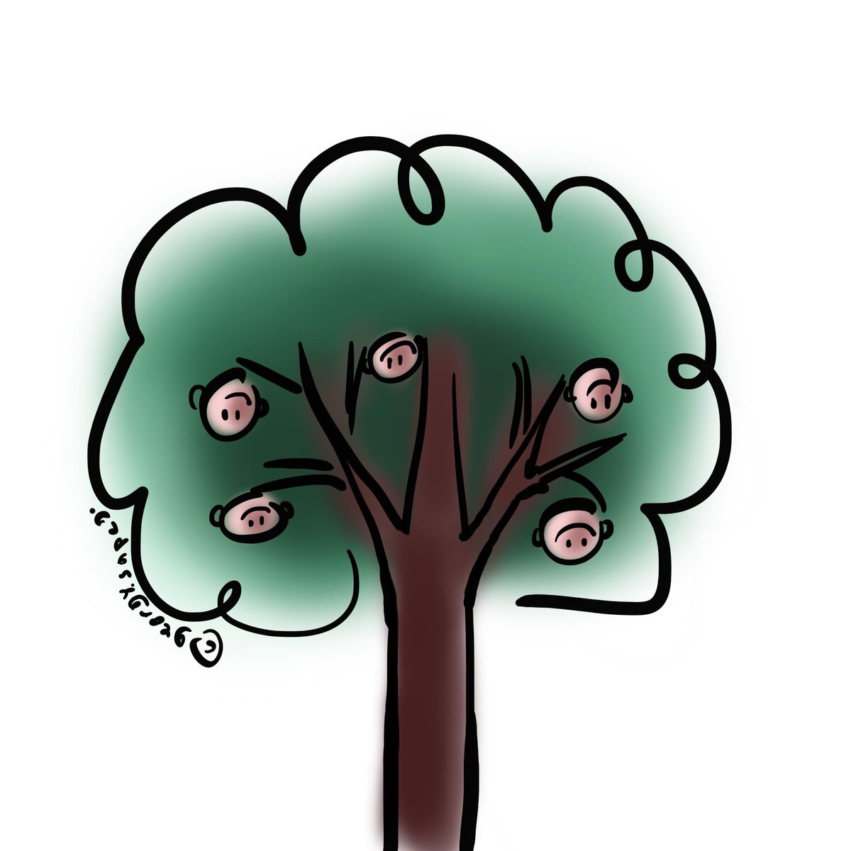 Ребёнки на дереве