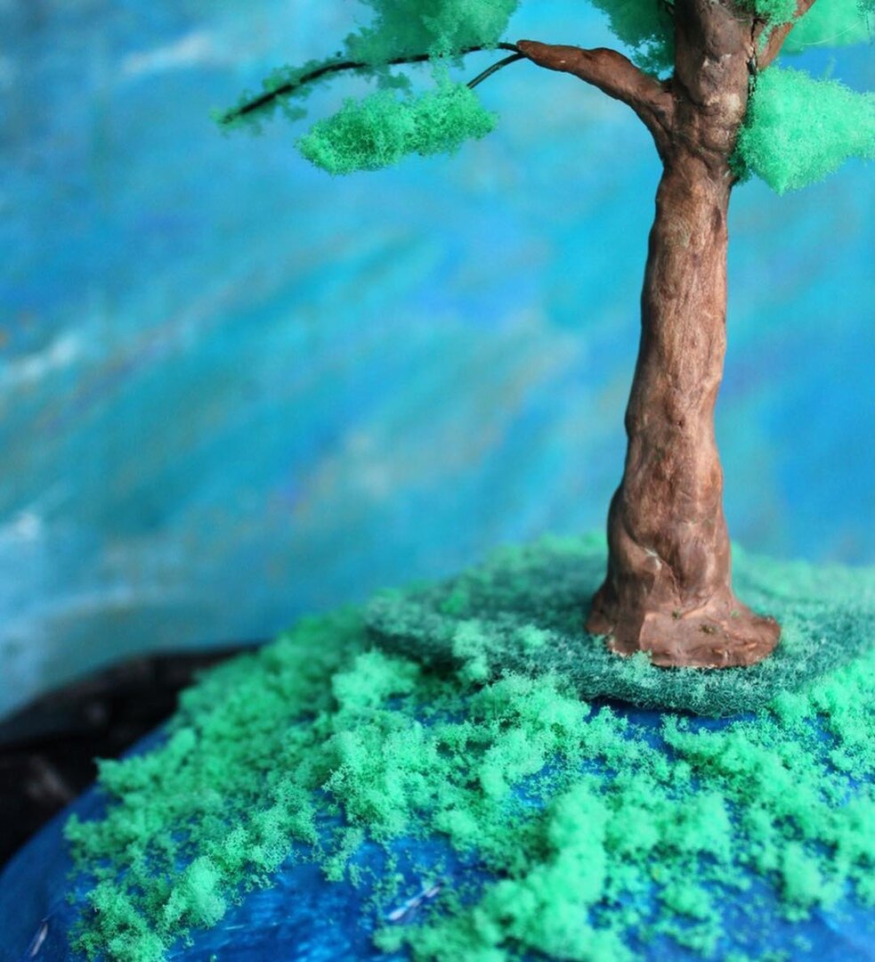 Мастер-класс для родителей по нетрадиционному рисованию поролоновой губкой «Цветущее дерево»