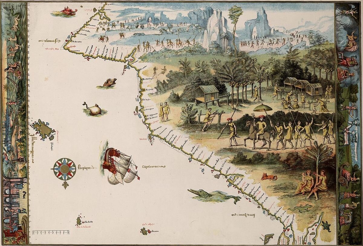 Первая предполагаемая карта Австралии из атласа Вэлларда, 1547 года © https://www.nla.gov.au