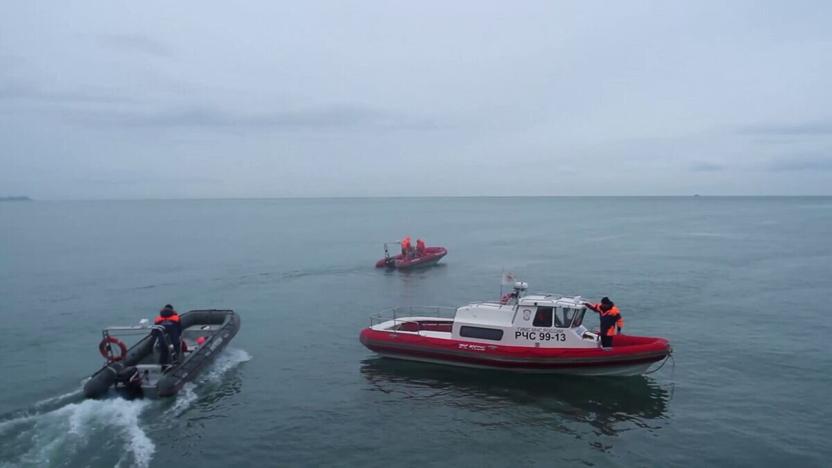    Поисковые работы в акватории Черного моря в районе крушения самолета ТУ-154 в Сочи© РИА Новости / Пресс-служба МЧС РФ