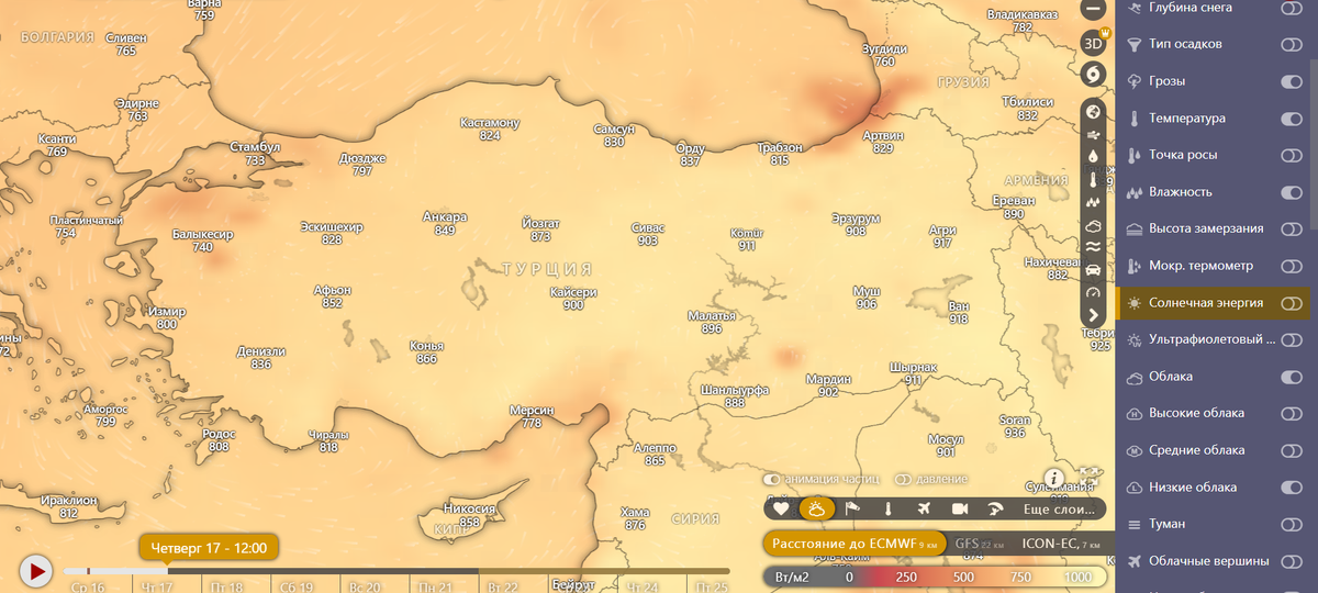 Солнечная энергия максимальна при такой облачности
