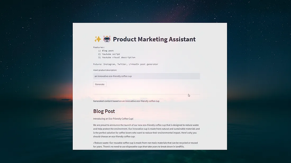 Пример ИИ-помощника по маркетингу