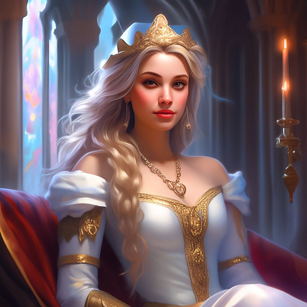 Это принцесса. За принцесс кстати, полцарства обычно в нагрузку дают и иногда ещё и коня с седлом и стременами. Любая принцесса обойдётся дешевле байгужанки