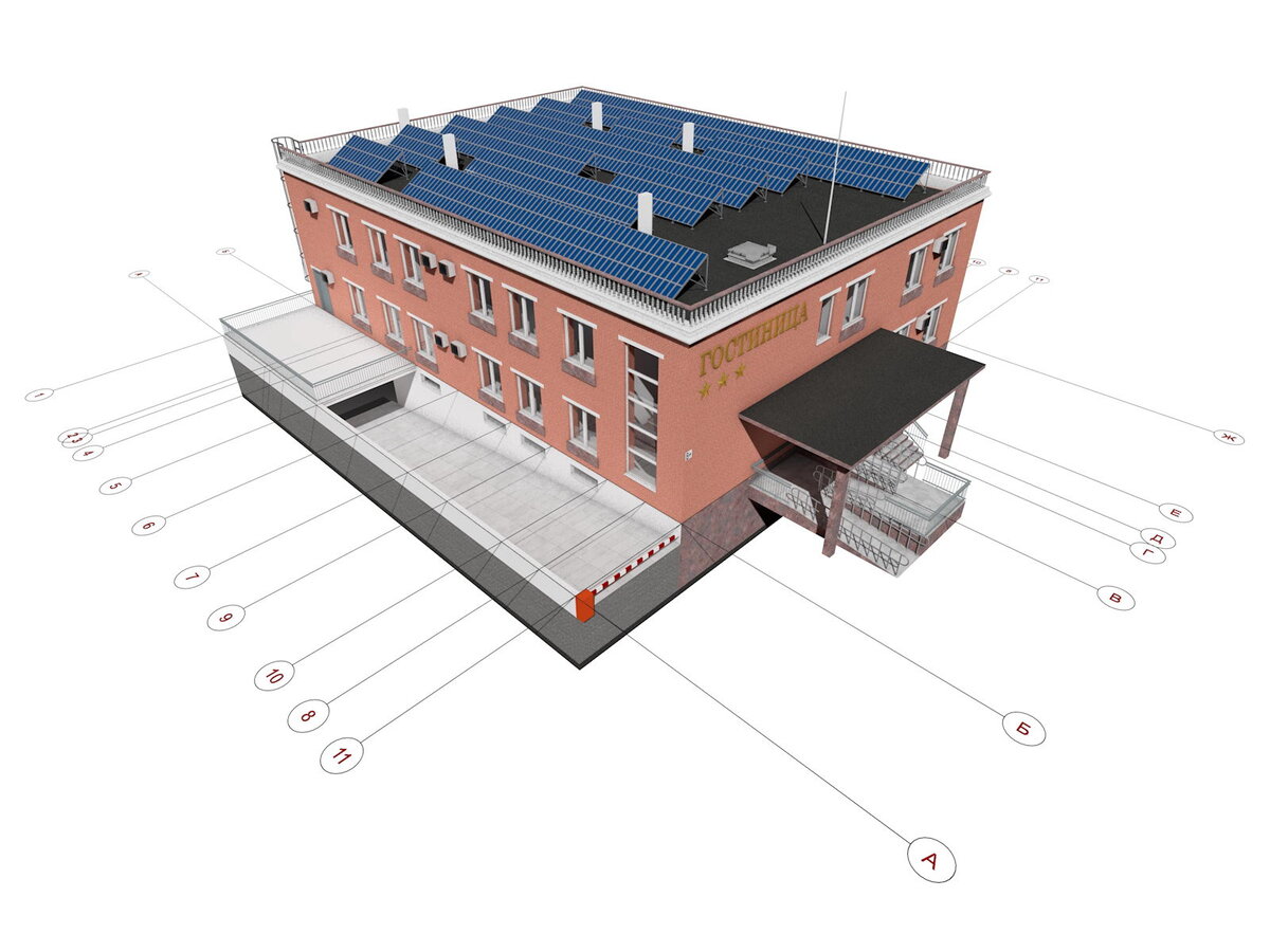 Проект гостиницы на 12 номеров с подземным паркингом | ПРОЕКТЫ ДОМОВ | Дзен
