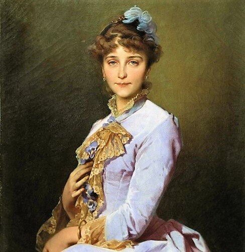  Портрет Н. А. Дубельт Меренберг, в девичестве Пушкиной, кисти И. Макарова. Определено Анной Мироновой.