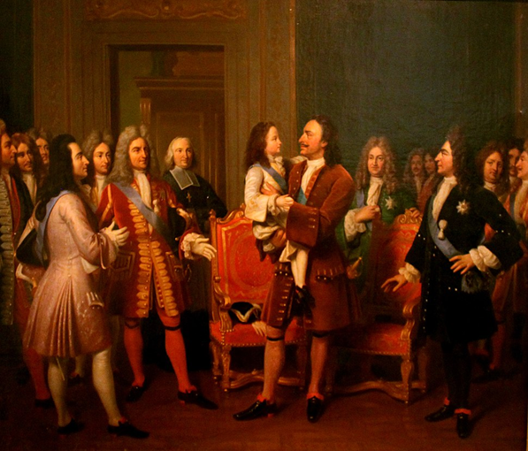 https://upload.wikimedia.org/wikipedia/commons/thumb/0/0e/Louis_Hersent_-_Peter_I_of_Russia_and_Louis_XV_of_France.jpg/970px-Louis_Hersent_-_Peter_I_of_Russia_and_Louis_XV_of_France.jpg