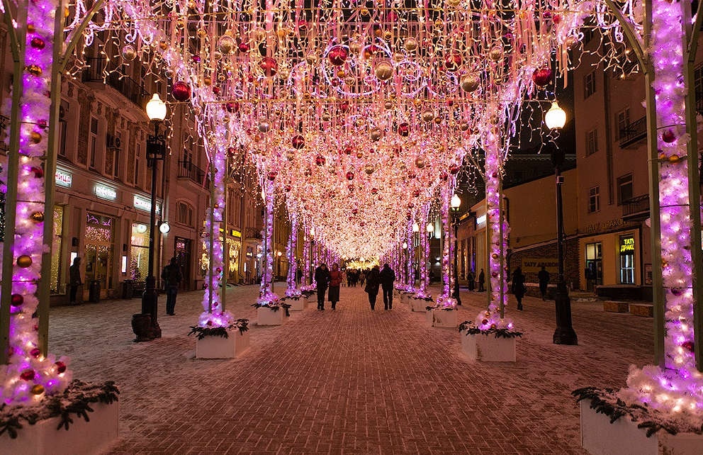 Арбат москва зимой