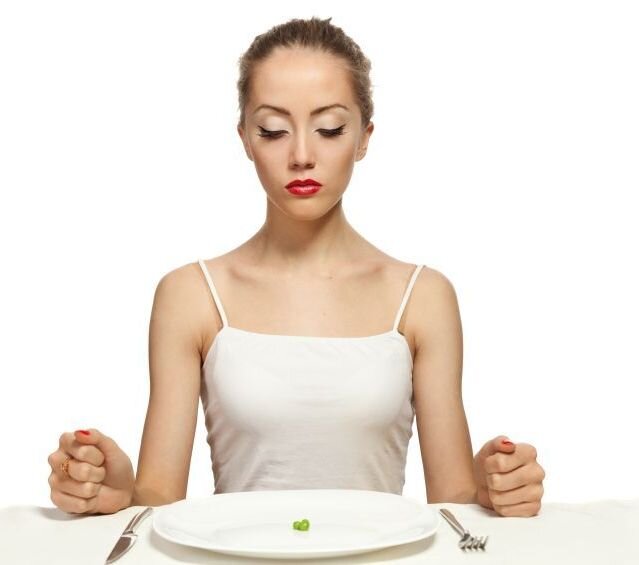 Отказ от еды или до абсурда уменьшенные порции еды.