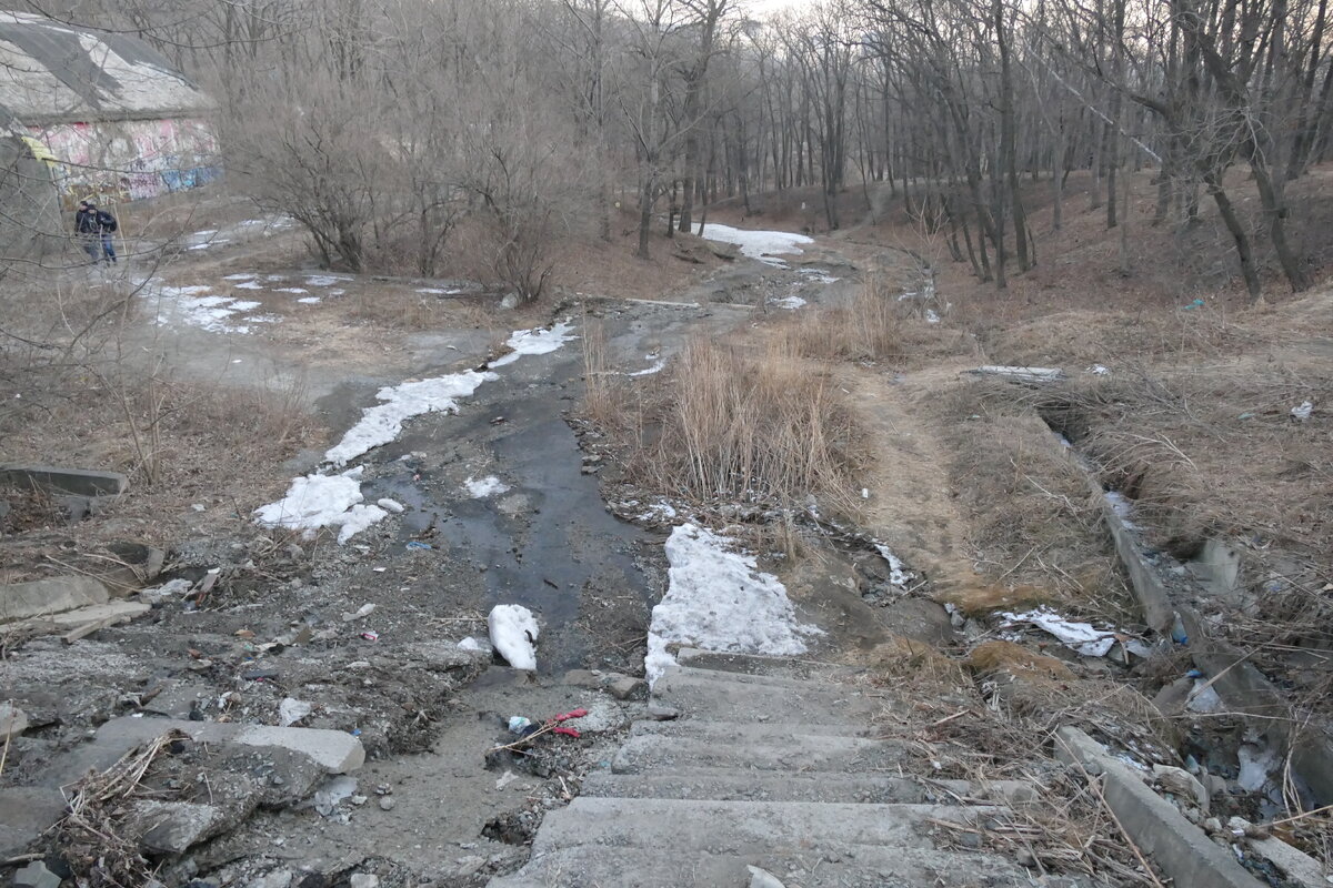 Владивосток парк Минного городка, вонь, грязь, помойка 🤢
