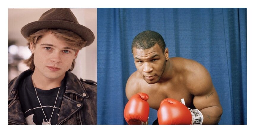 Брэд Питт и Майк Тайсон. 80е-90е годы