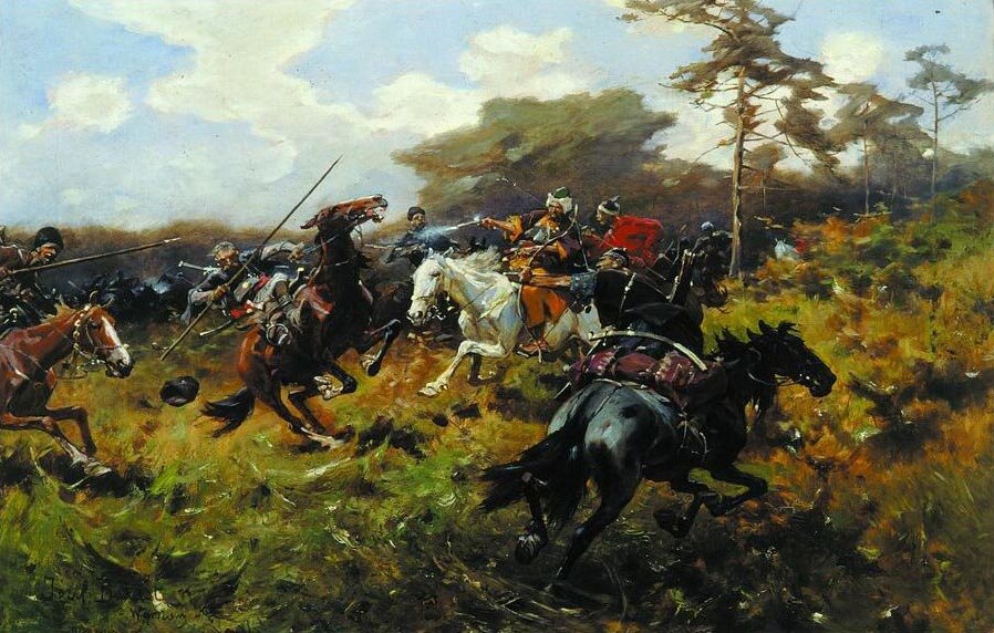 Юзеф Брандт. Схватка казаков с татарами. 1890 г.